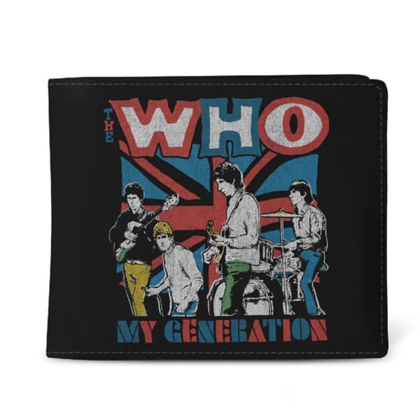 Official The Who Wallet My Generation Union Jack Band Logo Bifold One Size