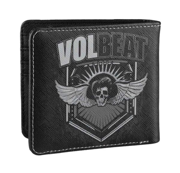 Volbeat Wallet Skull Wings Band Logo Official Black Bifold ""