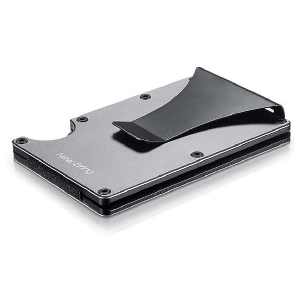 Erittäin ohut korttipidike metallia ja RFID-suojalla