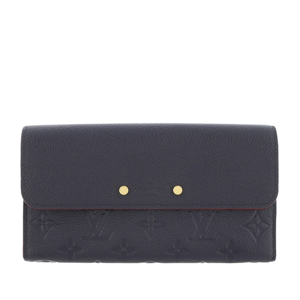 Pre-owned Louis Vuitton Monogram Empreinte Portefeuille Pont Neuf Wallet Blue