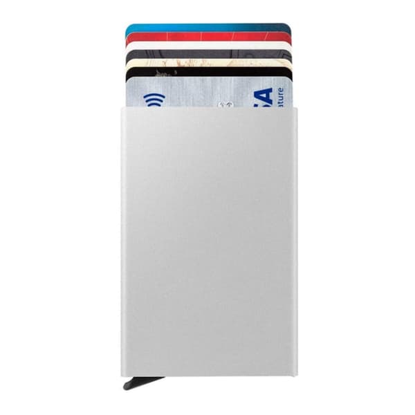 RFID-turvallinen korttipidike Lompakko Pop-Up hopea 1-Pack