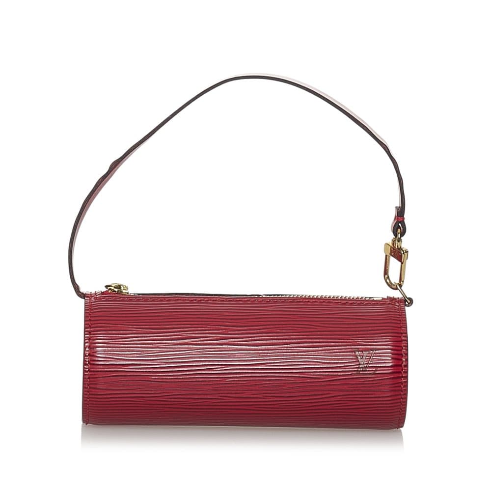 Pre-owned Louis Vuitton Epi Soufflot Pochette Red