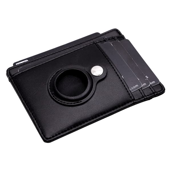 Kortholder med RFID-signalblokkering og Airtag-holder Sort