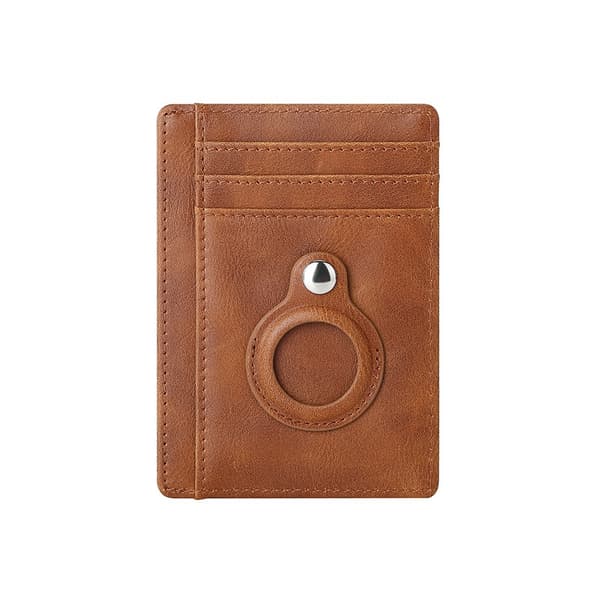 INF Kortholder med RFID-signalblokkering og Airtag-holder Brun