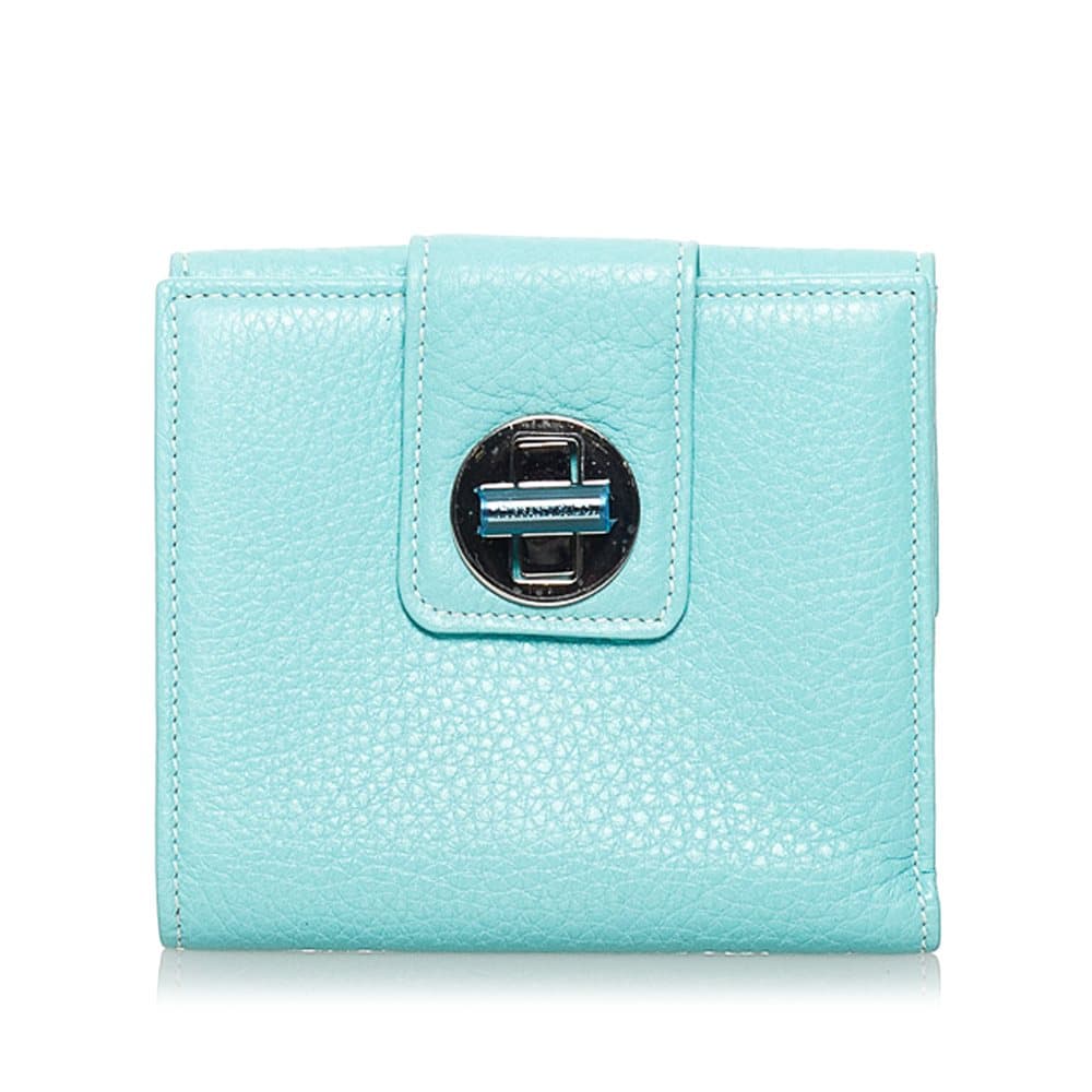 Pre-owned Tiffany Leather Small Wallet Blue