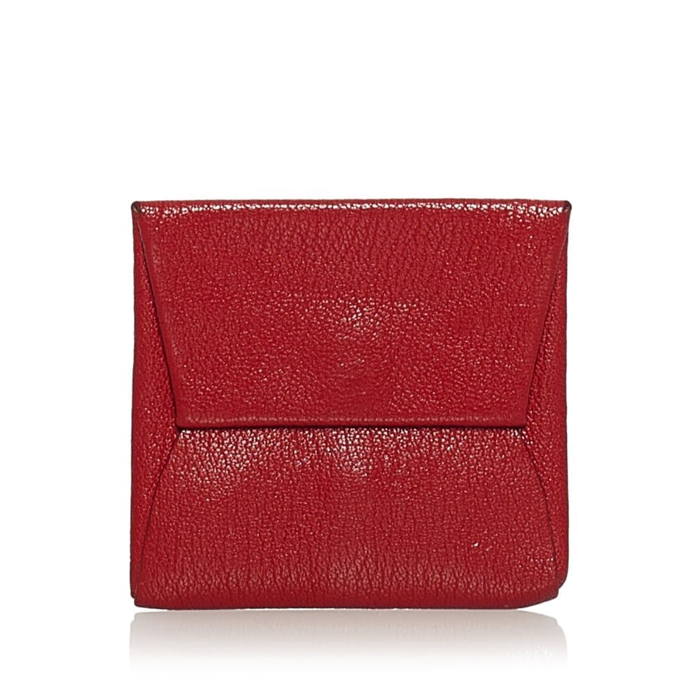Pre-owned Hermes Bastia Coin Purse Red