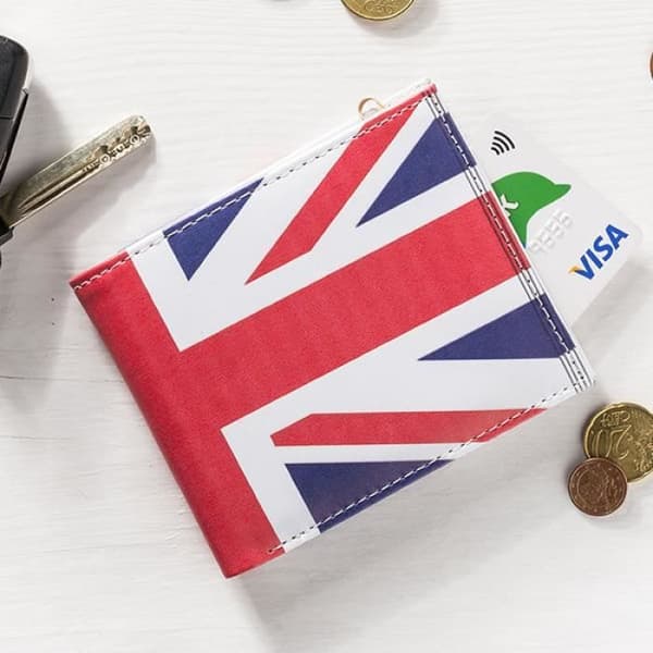 Plånbok - Storbritannien - Flagga - Mått vikt 11x9,5 cm - Unisex - Mångfärgad