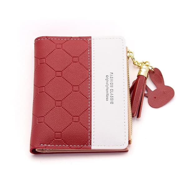 Damplånbok Small Bifold Kawaii - Välj färg Röd