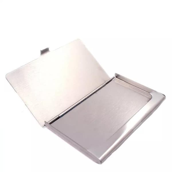 Card holder for credit cards and business cards aluminum anti-skim Sølv