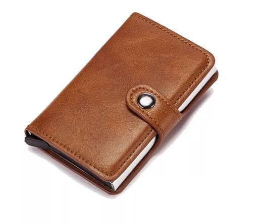 Perfect wallet with all functions bill clip card holder brun