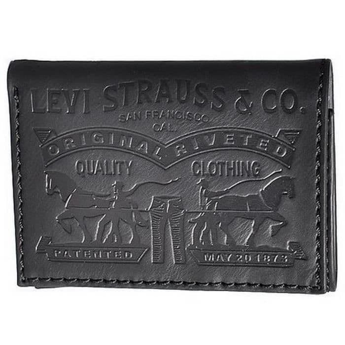 Levi's svart läderplånbok