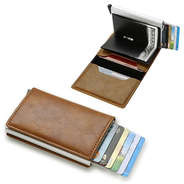 Automatisk kortholder lommebok med RFID -beskyttelse
