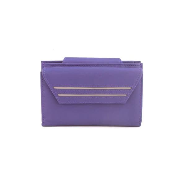 Eastern Counties Leather Kamila Leather Contrast Piping Purse