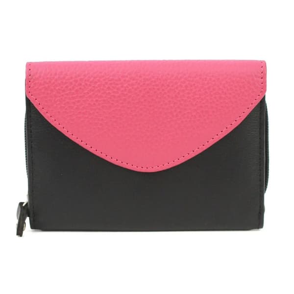 Eastern Counties Leather Una Colour Block læderpung Black/Rose One Size