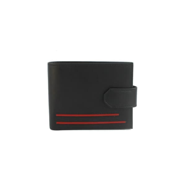 Eastern Counties Leather Unisex Grayson Bi-Fold Läder med kontrasterande piping plånbok för vuxna