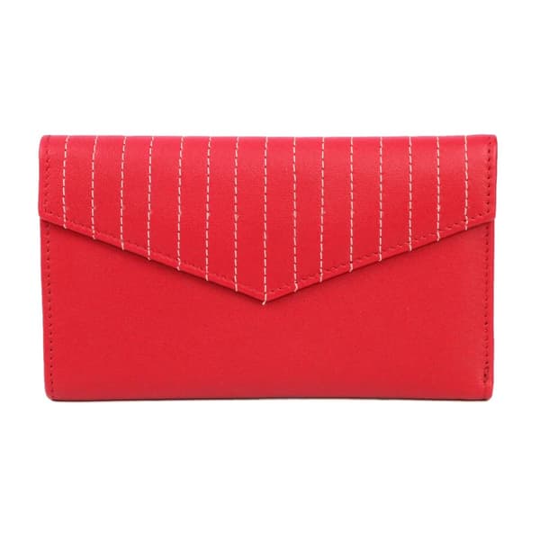 Eastern Counties Leather Kvinnor/Damer Imogen Leather Stitch Detail väska Red/Ivory One Size