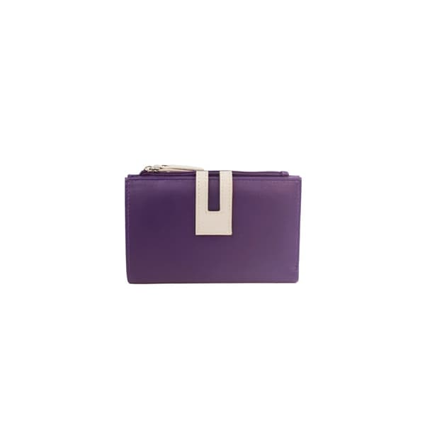 Eastern Counties Leather Rebecca Contrast Purse Purple/Ivory One Size
