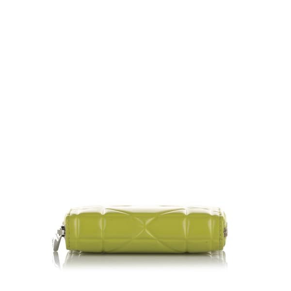 Pre-owned Dior Lady Dior Coin Purse Yellow