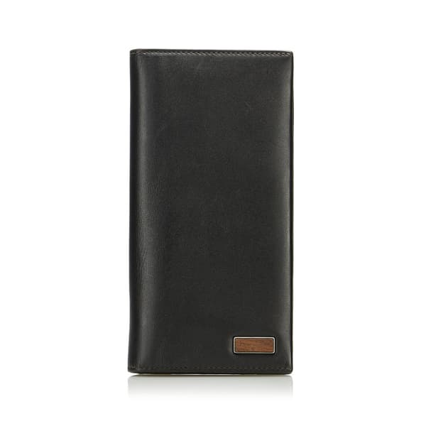 Pre-owned Ferragamo Leather Long Wallet Black