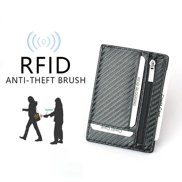 Kreditkortsfodral med RFID-Skydd, RFID plånbok Svart