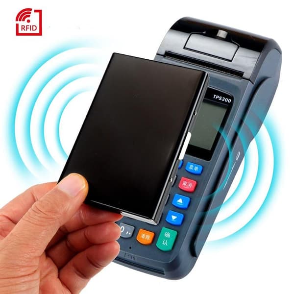 Kortholder med rom - Beskytter RFID - Rustfritt stål - Lommebok metall