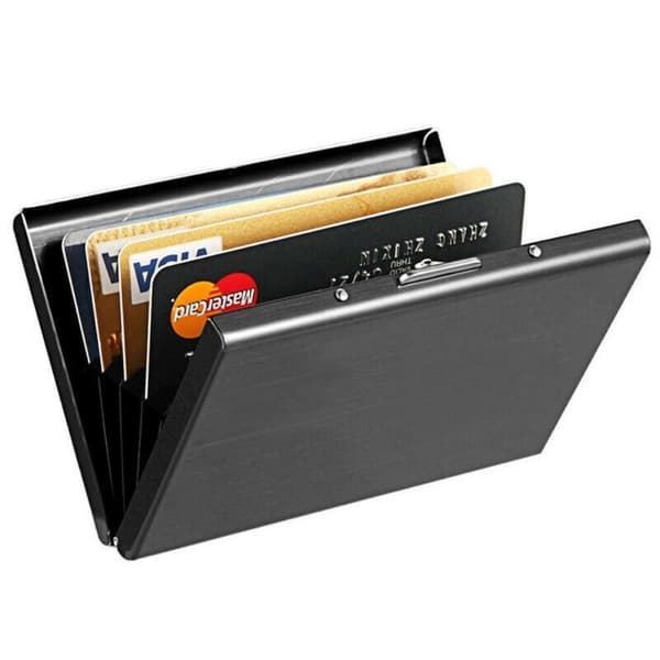 Kortholder med rom - Beskytter RFID - Rustfritt stål - Lommebok metall