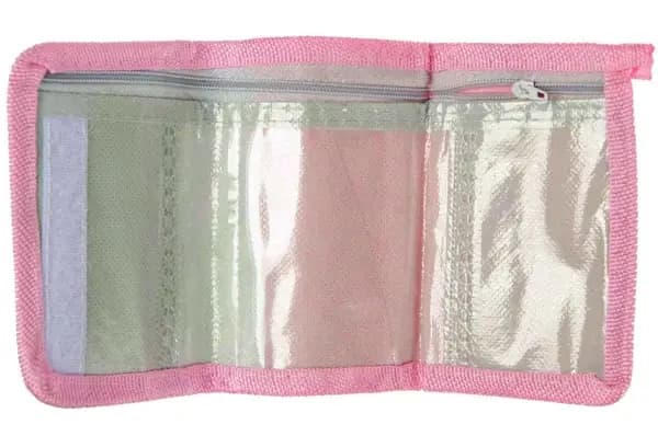 Ljus Rosa Plånbok till Barn / Barnplånbok med Unicorn & Regnbåge