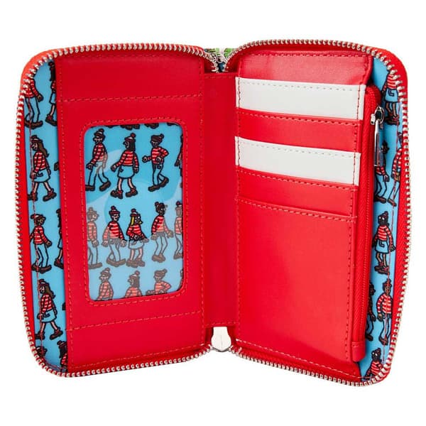Loungefly Zip Around Purse Wheres Waldo Official Red One Size