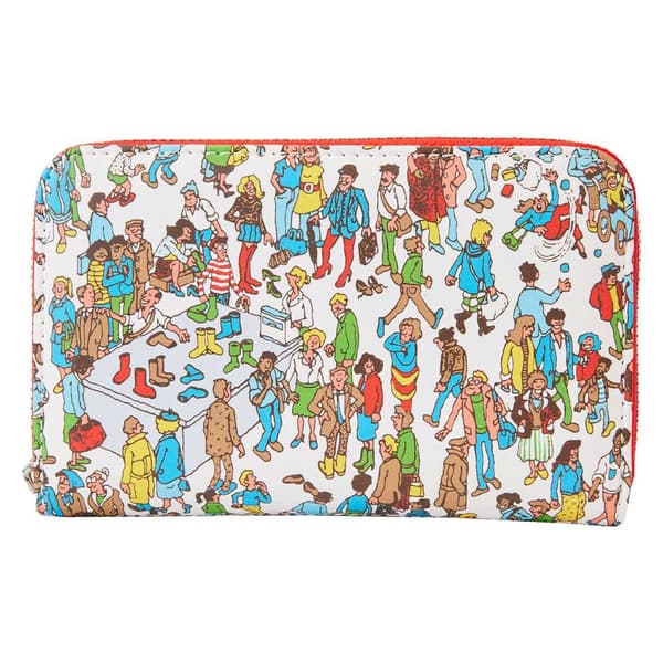 Loungefly Zip Around Purse Wheres Waldo Official Red One Size