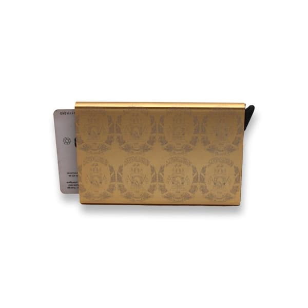 Minimalistisk guld kreditkortholder Afghanistan symbol - holdbar kortpung til vigtige kort