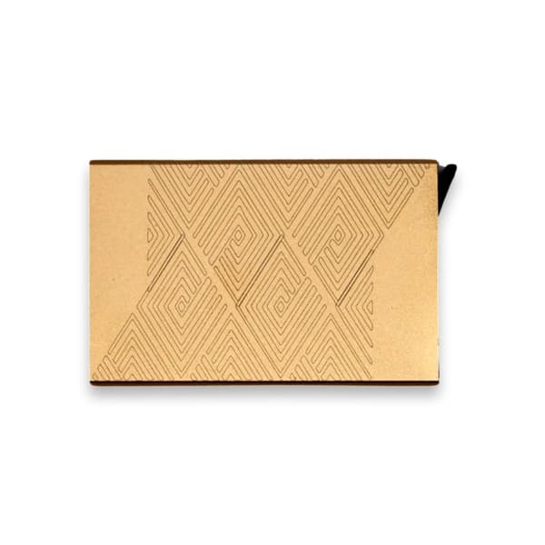 Luxury gold credit card holder - durable card wallet with anti skim