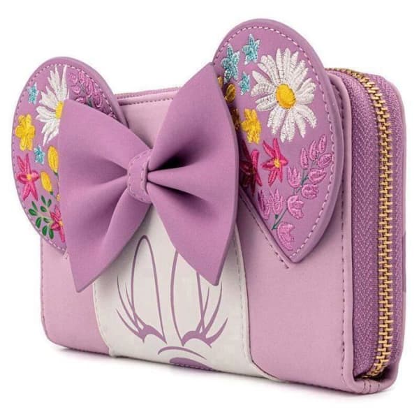 Plånbok - Loungefly - Disney Minnie Holding Flowers - Mjuk - 15x10cm - Dam