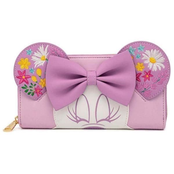 Plånbok - Loungefly - Disney Minnie Holding Flowers - Mjuk - 15x10cm - Dam