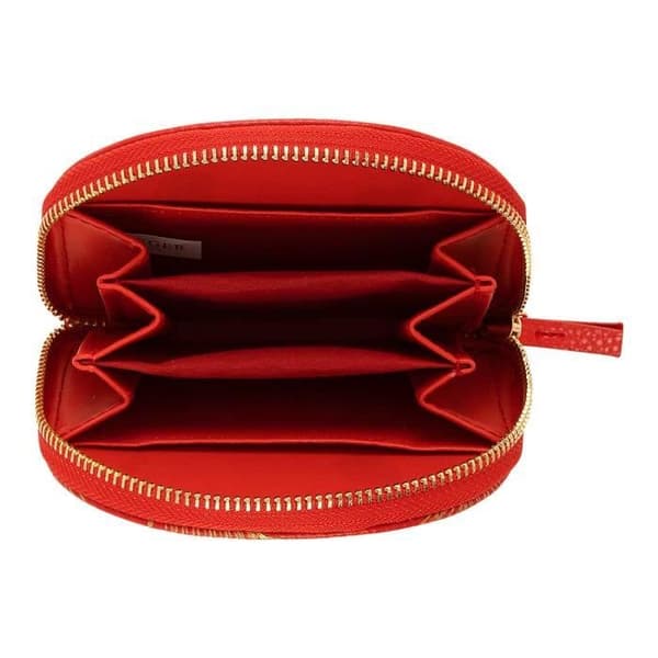 Myntväska - DRAEGER PARIS - Merveilleuse - Röd - Polyuretan - 12x2x9,5 cm