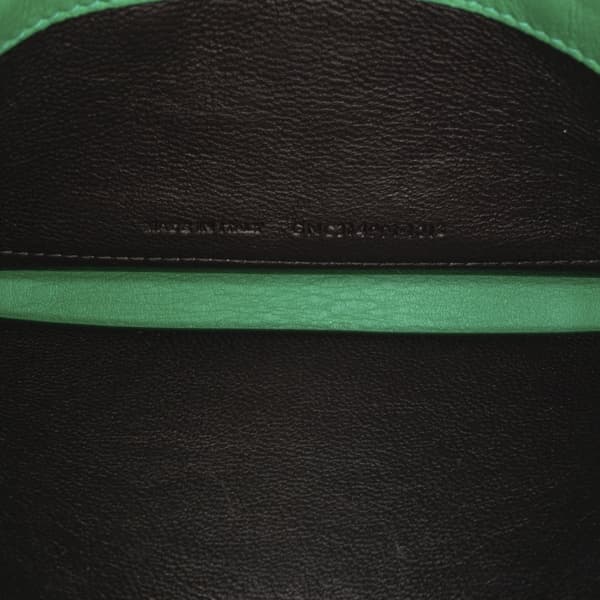 Pre-owned Saint Laurent Y Line Long Wallet Green
