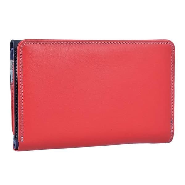 mywalit Medium Tri-fold läderplånbok 14 cm - Färg Blå - MYWALIT varumärke - Färgglad och unik design
