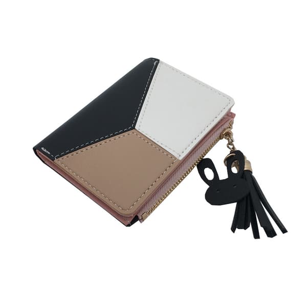 INF Zip Plånbok Fringe Purse Rabbit Zipper Tofs Plånbok Svart