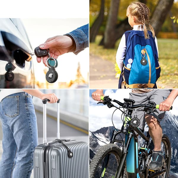 Airtag-nyckelring 4-pack - Svart