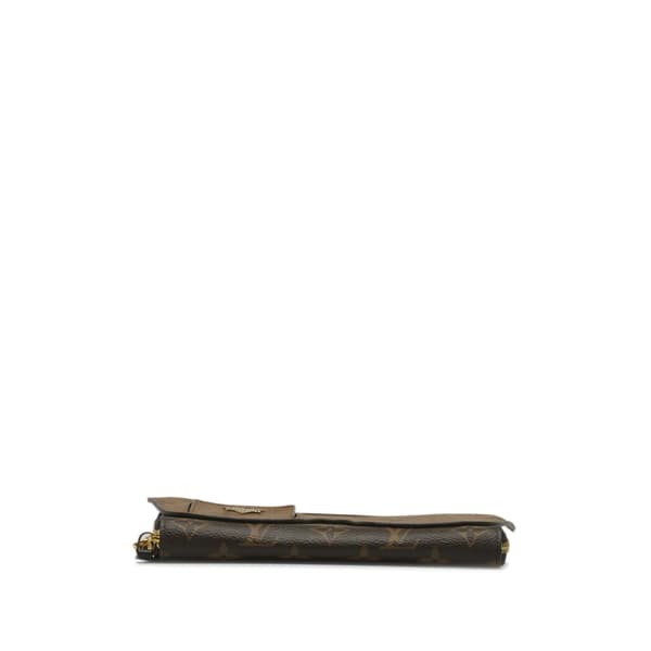 Pre-owned Louis Vuitton Monogram Reverse Zippy Wallet Shades Brown