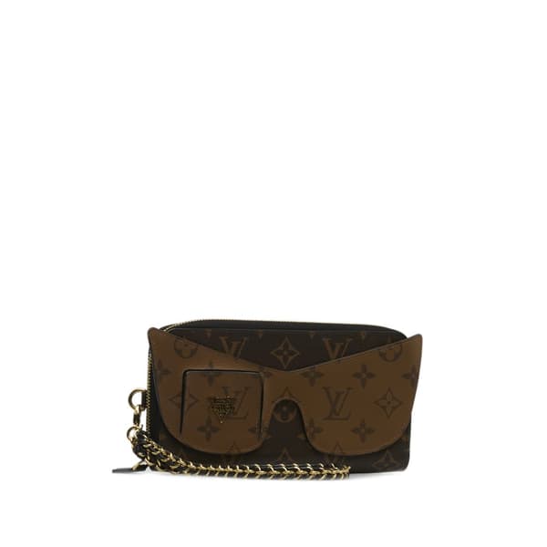 Pre-owned Louis Vuitton Monogram Reverse Zippy Wallet Shades Brown