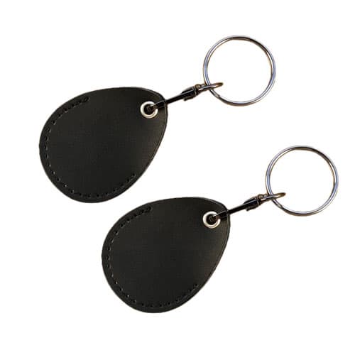 Läder Access Card Tag, Nyckelring Tag Nyckelringar