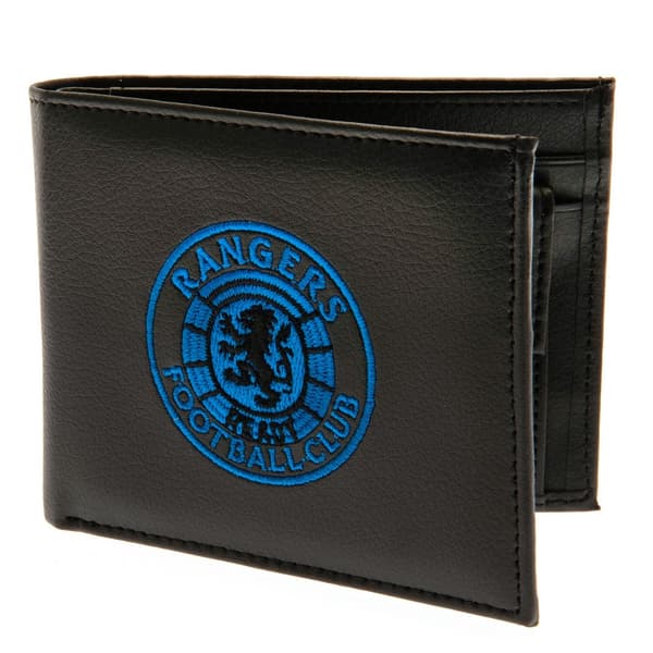 Rangers FC Broderad PU-plånbok Black/Royal Blue One Size