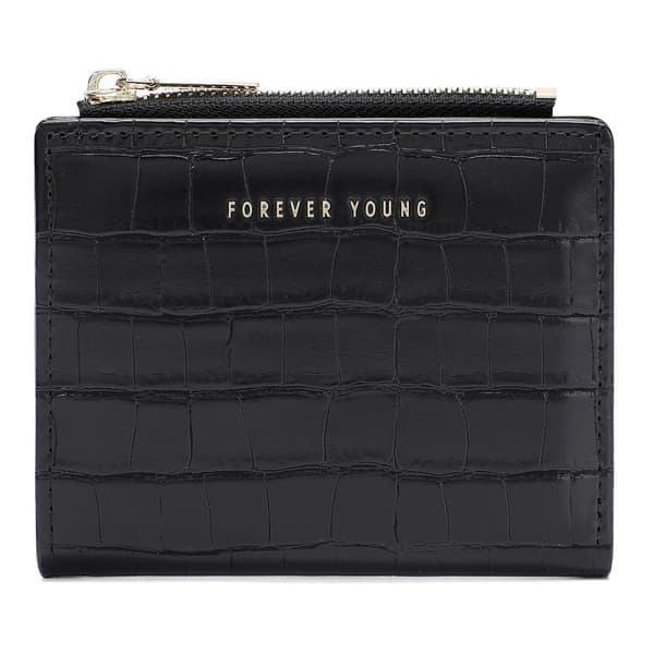 FOREVER YOUNG Snygg Kortplånbok i PU-läder för kvinnor, Bi-fold