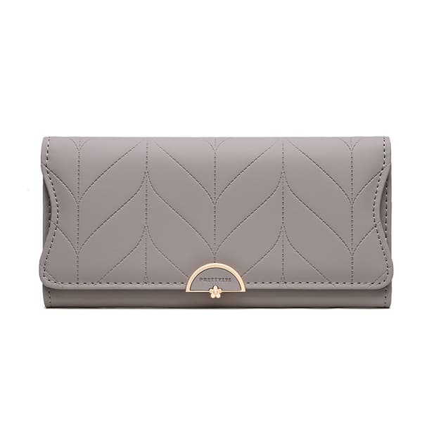 INF Dame lang pung, pung, kortholder clutch Grå