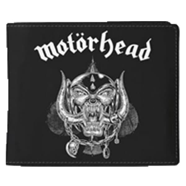 Motorhead Wallet England Warpig Band Logo Official Black Bifold One Size
