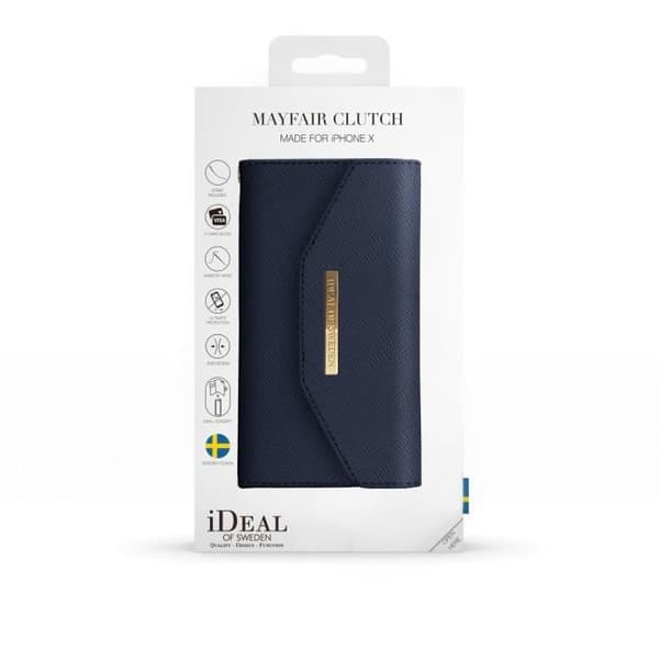 iDeal of Sweden Mayfair Clutch Donkerblauw för iPhone X | xs