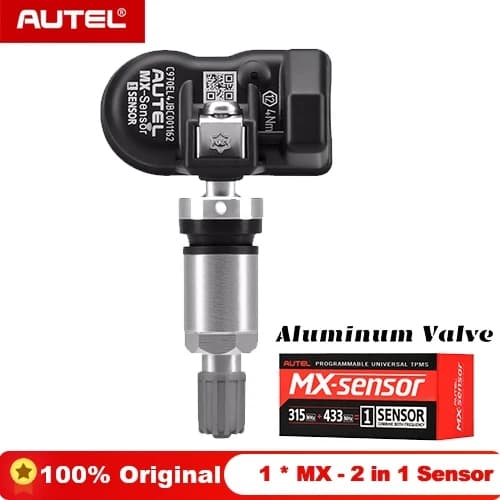 TPMS-sensor, 433MHz og 315MHz, Automatisk Dæktryksovervågning til Biler, 1 x 2in1 gummi SS