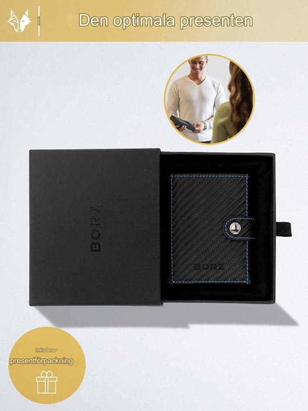 Smart Wallet Läder Svart BORZ