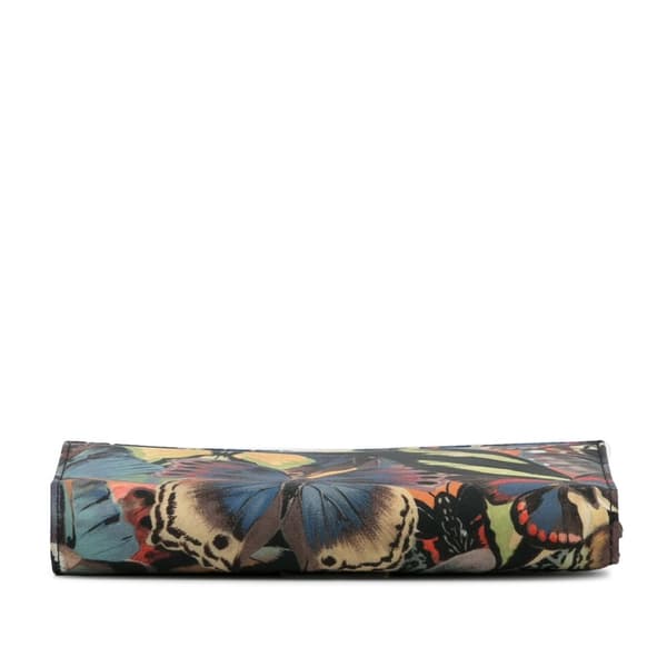Pre-owned Valentino Printed Canvas Wallet Black