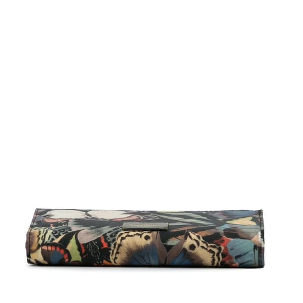 Pre-owned Valentino Printed Canvas Wallet Black